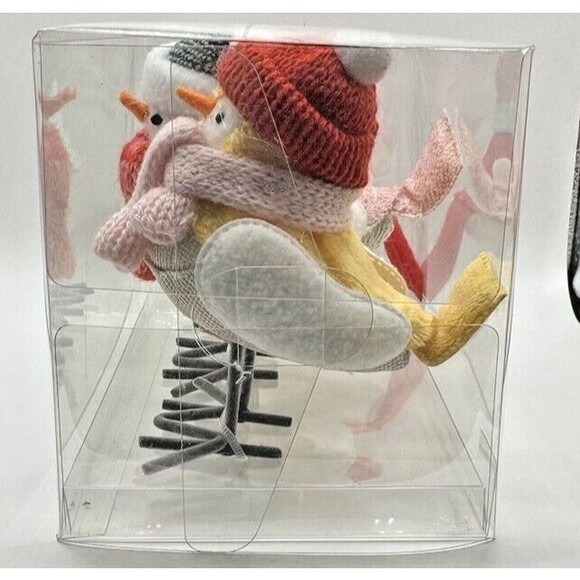 Wondershop Winter Birds Christmas Decorative Figurine Set Red/Pink, NEW - Picture 2 of 7